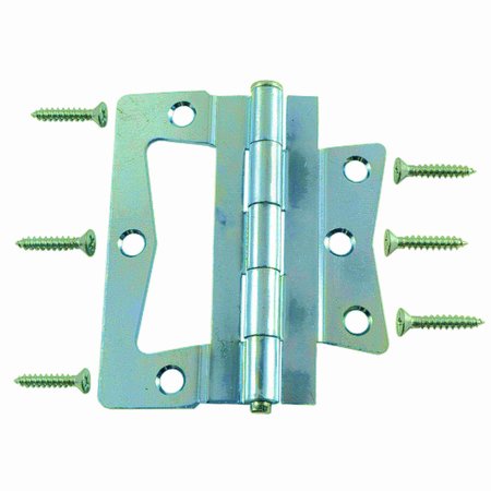 MIDWEST FASTENER 4" Zinc Plated Steel Non-Mortise Hinges 37366